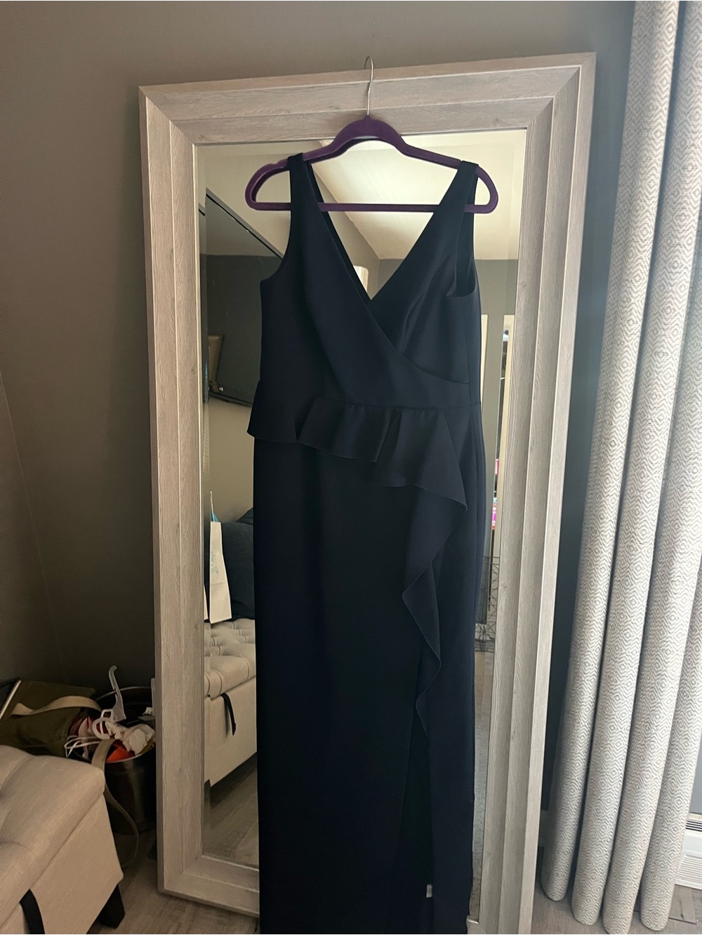 Vince Camuto Navy Floor length Gown